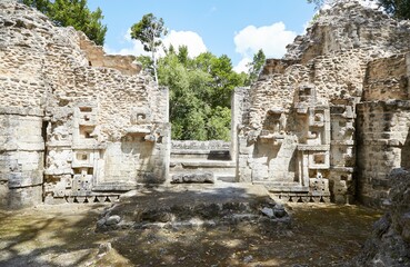 The Mayan Ruins of El Hormiguero in Campeche, Mexico, Best Known for its Huge Earth Monster Building