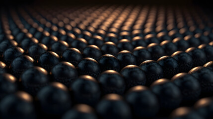 Obraz premium Vantablack Abstract 3D Geometrical background. Concept Wallpaper. Generative Ai.