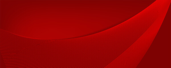 vector Abstract red and gold ribbons background