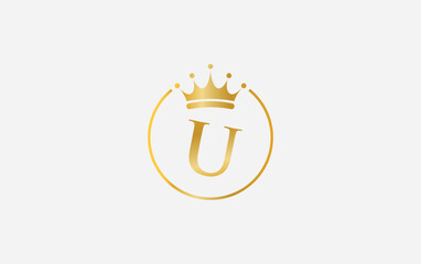 Royal vintage golden jewel crown vector and gold crown logo, art and symbol with the letter and alphabets. Letter and alphabets vector logo designing