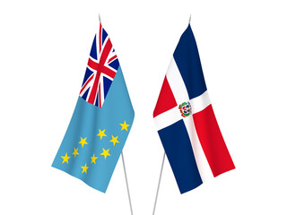 Tuvalu and Dominican Republic flags