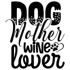 Dog Mom lettering quote design