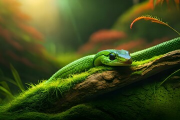most beautiful cute animals in green forest Generative Ai technology