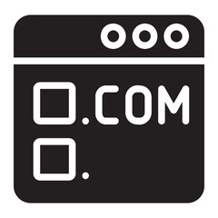 domain registration glyph icon