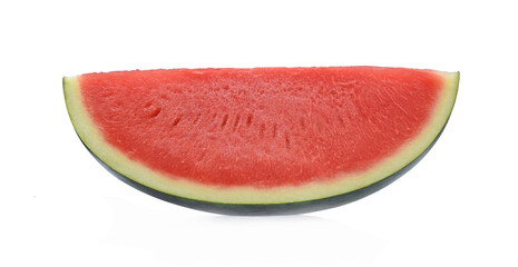 Slice of watermelon on white background.watermelon without seeds