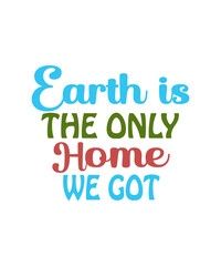 Earth day isolated typography design