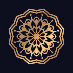 Mandala background with Luxury golden arabesque pattern gold color