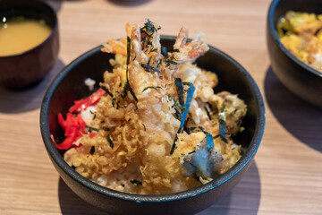 Crispy and Flavorful: Tempuradon - A Delicious Japanese Tempura Rice Bowl