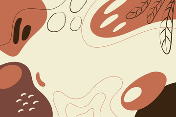 Hand drawn abstract doodle background in flat design