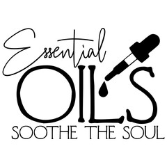 Essential oil isolated typography design