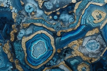 blue background. Generative AI.