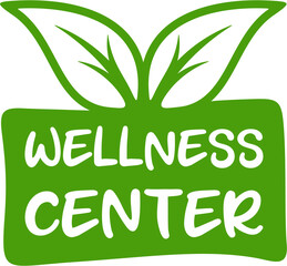 Obraz premium Wellness center label, Vector health and beauty care logo, Hand drawn tags and elements for health life, natural wellness health products