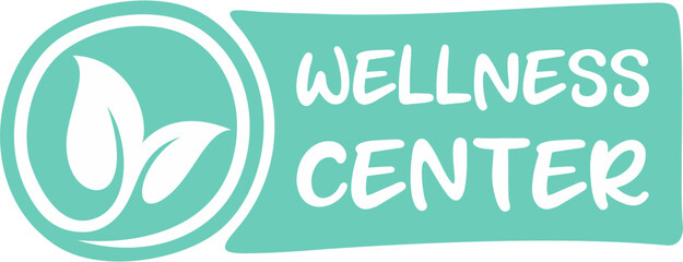 Wellness center label, Vector health and beauty care logo, Hand drawn tags and elements for health life, natural wellness health products