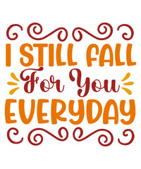 Fall vector typography design