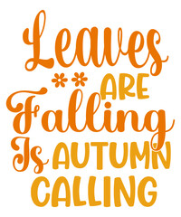 Fall vector typography design