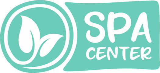 SPA center label, Vector spa and beauty care logo, Hand drawn tags and elements for natural cosmetics, natural spa products