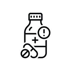 Black line icon for expires