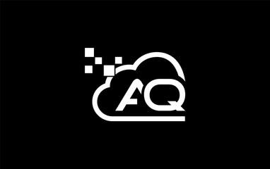 Cloud technology logo and Cloud Tech monogram Template and science and technology logo with letters