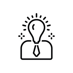 Black line icon for genius