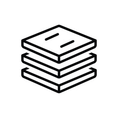 Black line icon for layer 