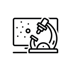 Black line icon for pathology 