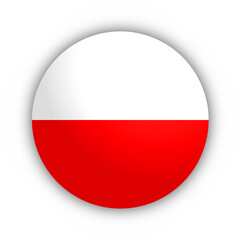 Polska Flaga Przycisk - obrazy, fototapety, plakaty