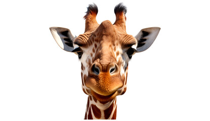 Giraffe isolated on transparent background. 3D rendering.