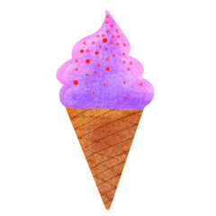 delicious ice cream with toppings.