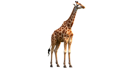 Giraffe isolated on transparent background. 3D rendering.