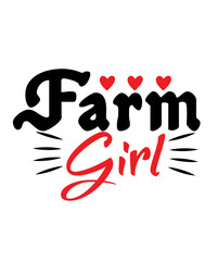 Farm isolated typography design