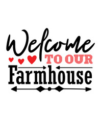 Farm isolated typography design