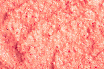 Fruit yogurt ice cream. Smoothies from fresh fruits and berries. Ice cream texture. Delicious sweet dessert close-up as a background.