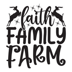 Farm isolated typography design