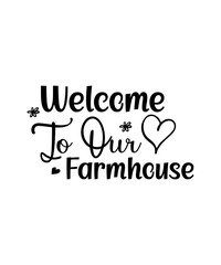 Farm isolated typography design