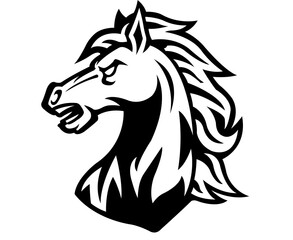 Horse head  mascot logo vector design template 