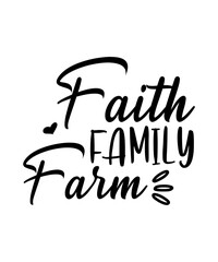 Farm isolated typography design