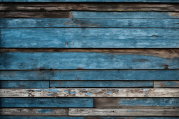 Old blue wood with horizontal boards - wallpaper - texture