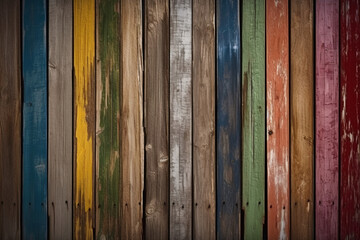 Old colorful wood with vertical boards - wallpaper - texture