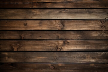 Obraz premium Old dark brown wood with horizontal boards - wallpaper - texture