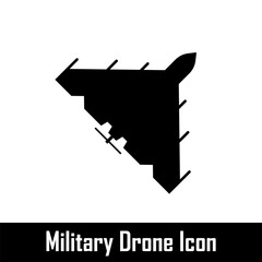 Combat drone or kamikaze drone icon. Military concept. Vector