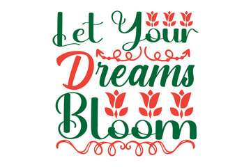 Flowers  typography illustration