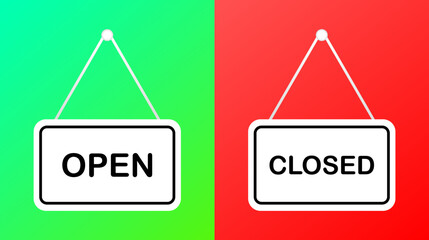 Shop sign. Flat, color, plate for the store. Vector illustration.