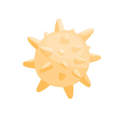 Pet spiked ball toy. Vector cartoon illustration. Isolated on white.