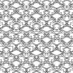 The ornament is filled with sharp and empty shapes