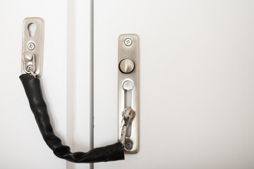 door chain, handle lock, optional latch