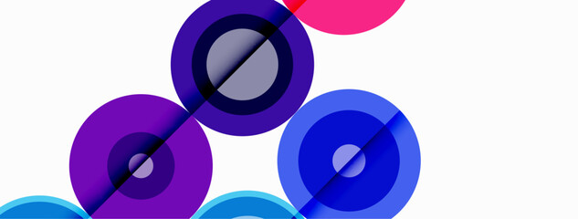 Circle trendy minimal geometric abstract background. Vector Illustration For Wallpaper, Banner, Background, Card, Book Illustration, landing page