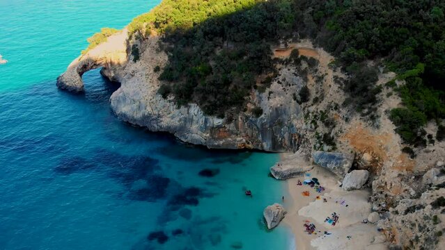 Cala Goloritze beach, Baunei, Sardinia, Italy Golfo Di Orosei Cala Gonone during summer