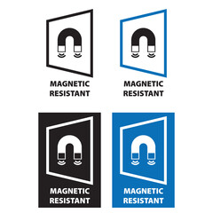 Magnetic Resistant vector information sign vertically