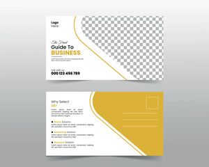 Minimal and Corporate postcard design template. 