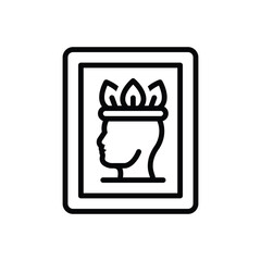 Black line icon for renaissance 